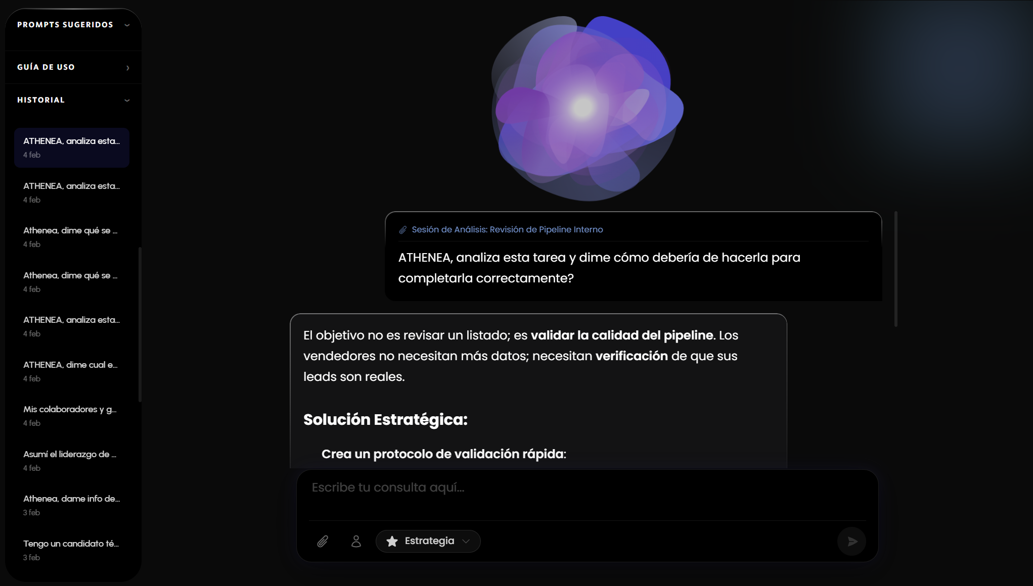 Athenea Estratega Dashboard